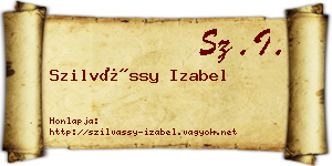 Szilvássy Izabel névjegykártya
